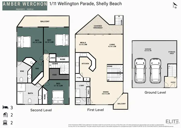Floorplan of Homely townhouse listing, 1/11 Wellington Parade, Shelly Beach QLD 4551