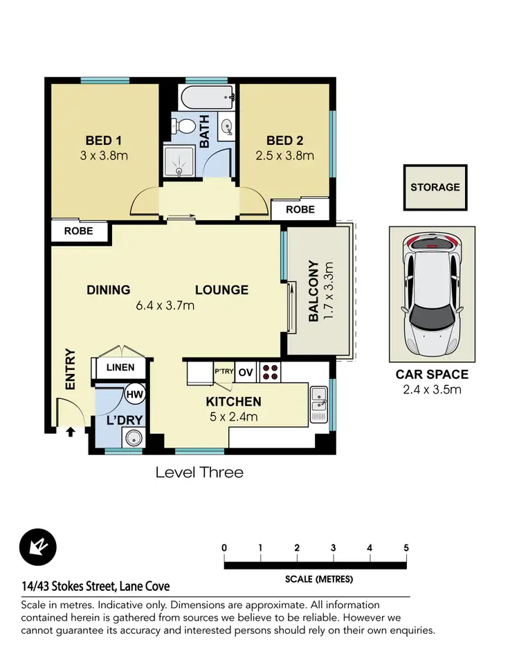 Floorplan of Homely apartment listing, 14/43 Stokes Street, Lane Cove NSW 2066
