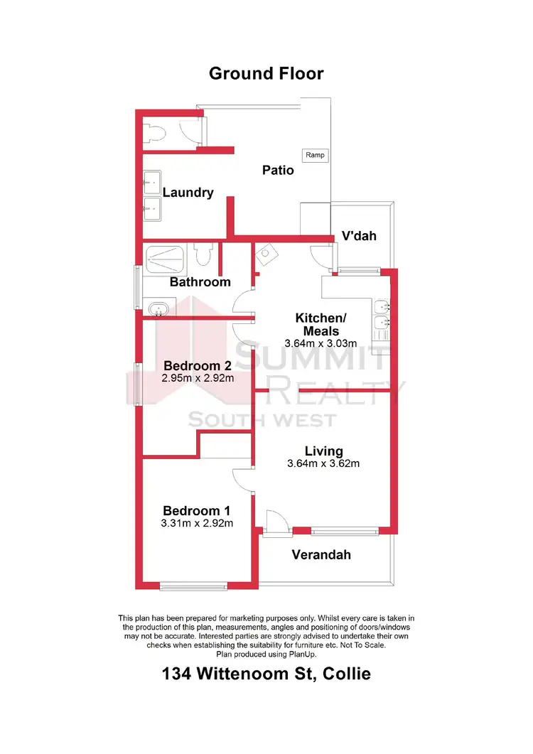 Floorplan of Homely house listing, 134 Wittenoom Street, Collie WA 6225