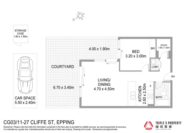 Floorplan of Homely apartment listing, CG03/11-27 Cliff Road, Epping NSW 2121