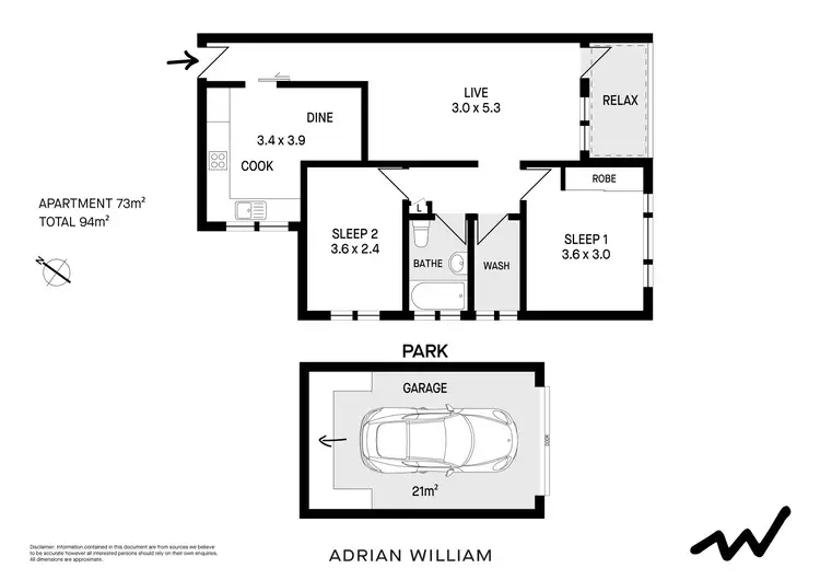 Floorplan of Homely apartment listing, 11/13 Bayley Street, Marrickville NSW 2204