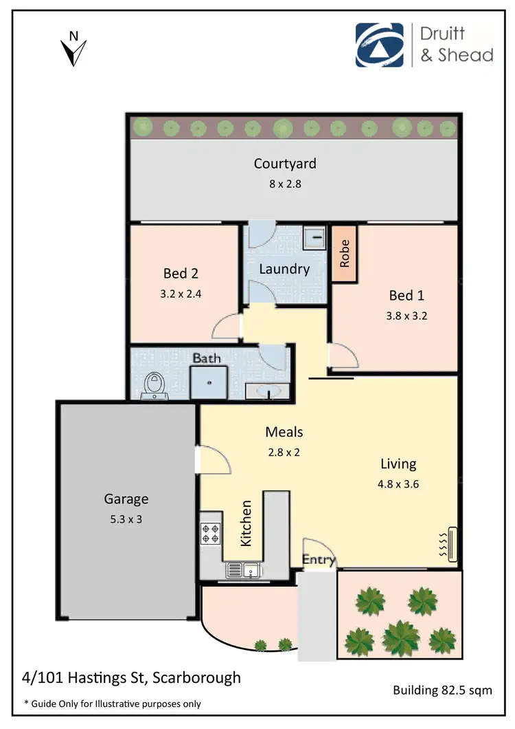 Floorplan of Homely villa listing, 4/101 Hastings Street, Scarborough WA 6019
