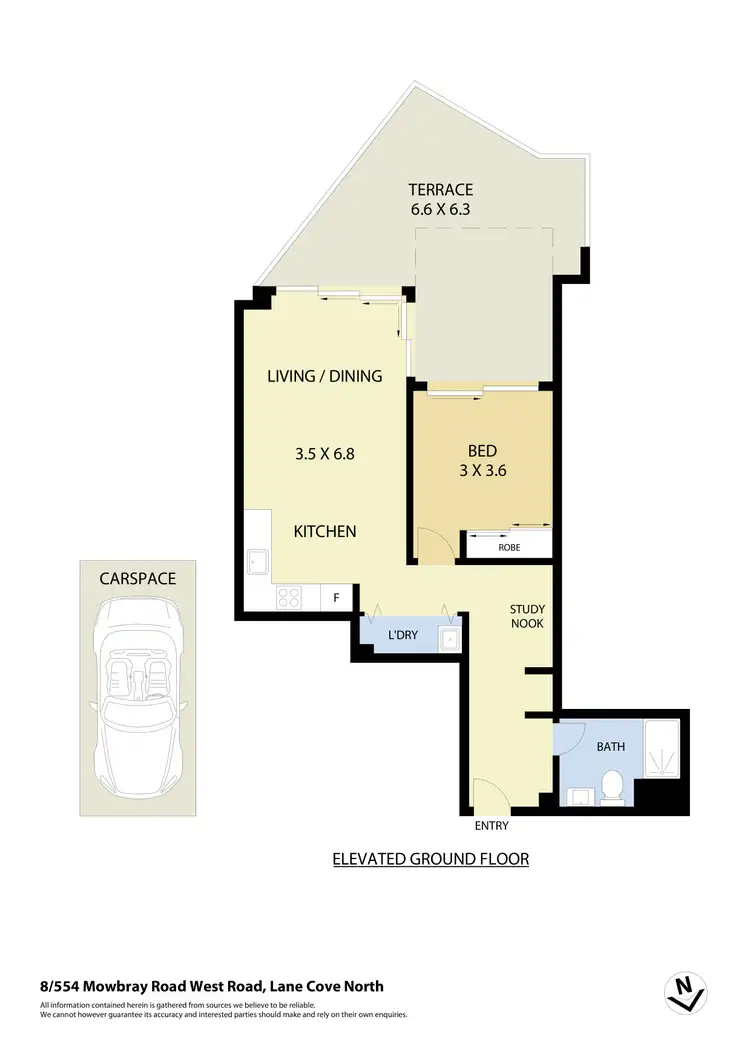 Floorplan of Homely apartment listing, 8/554 Mowbray Road West, Lane Cove NSW 2066