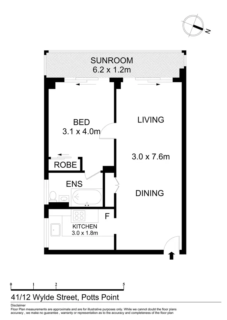 Floorplan of Homely apartment listing, 41/12 Wylde Street, Potts Point NSW 2011