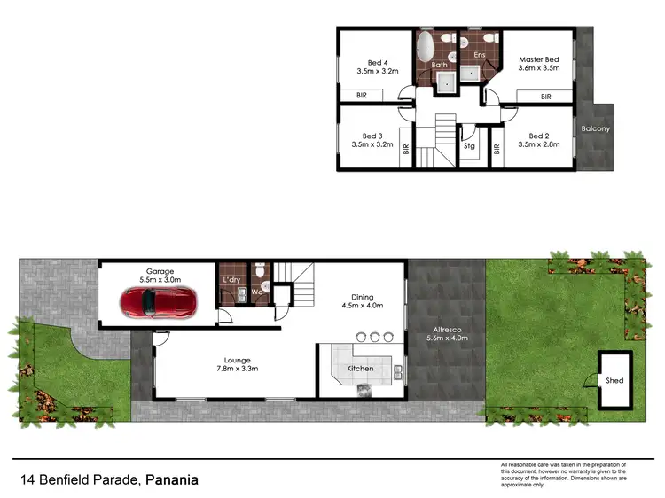 Floorplan of Homely semi-detached listing, 14 Benfield Parade, Panania NSW 2213