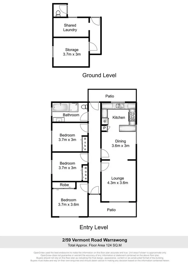 Floorplan of Homely unit listing, 2/59 Vermont Road, Warrawong NSW 2502