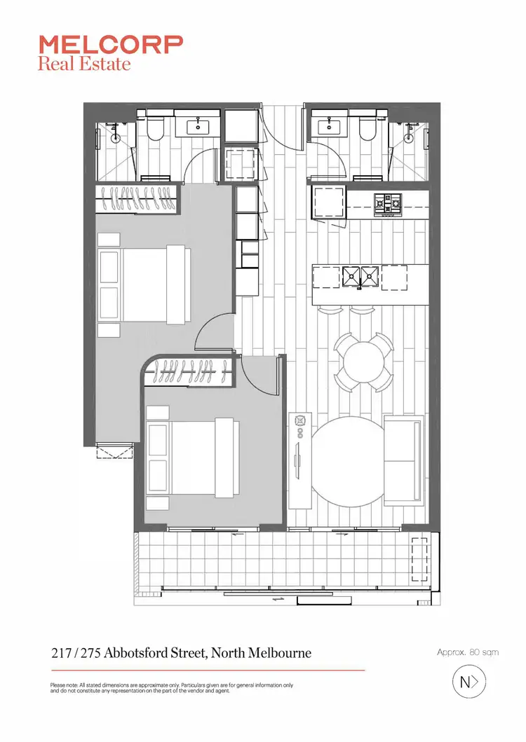 Floorplan of Homely apartment listing, 217/275 Abbotsford Street, North Melbourne VIC 3051