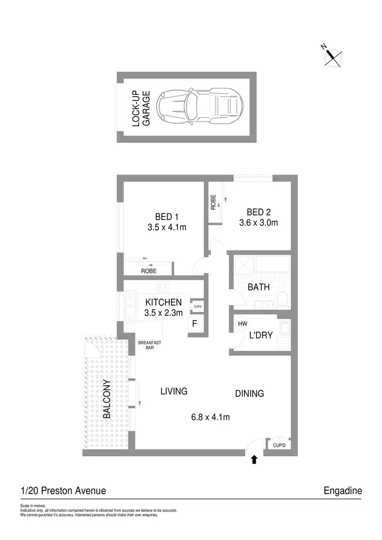 Floorplan of Homely unit listing, 1/20-24 Preston Avenue, Engadine NSW 2233