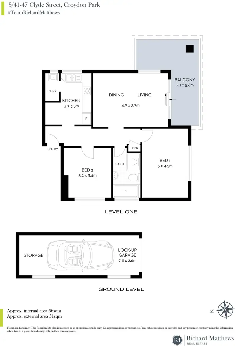 Floorplan of Homely apartment listing, 3/41-47 Clyde Street, Croydon Park NSW 2133