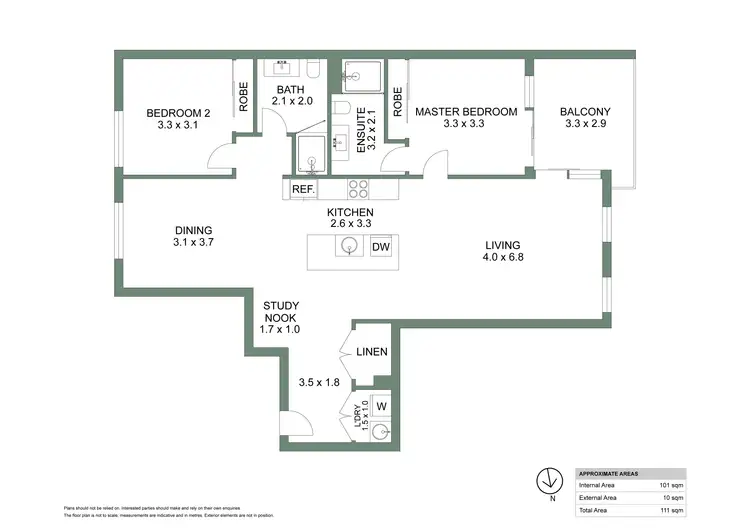 Floorplan of Homely apartment listing, 701/2 Charles Street, Charlestown NSW 2290