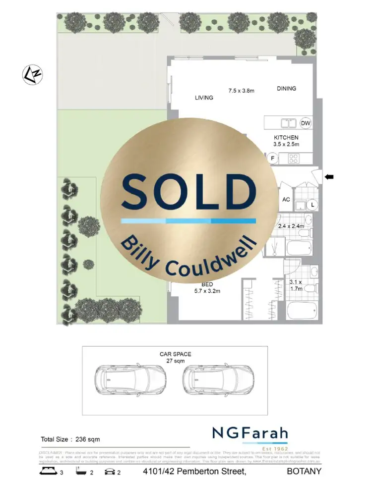 Floorplan of Homely apartment listing, 4101/42 Pemberton Street, Botany NSW 2019
