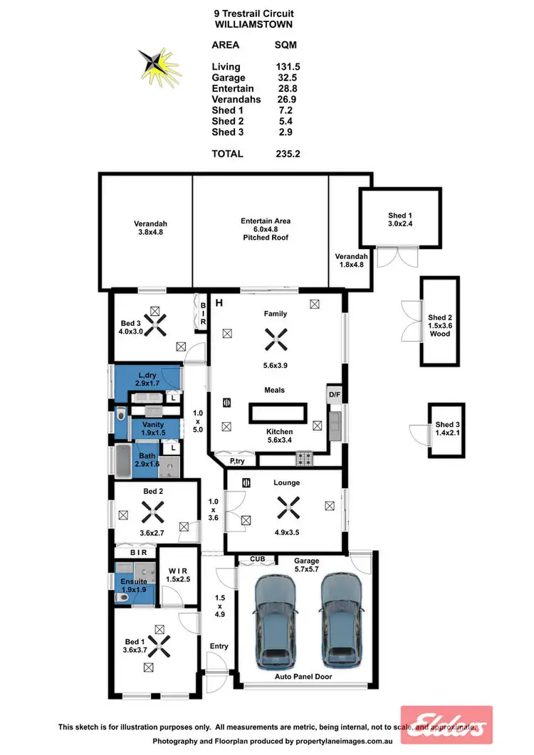 Floorplan of Homely house listing, 9 Trestrail Circuit, Williamstown SA 5351