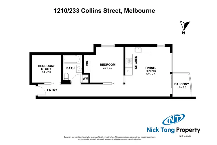Floorplan of Homely apartment listing, 1210/233 Collins Street, Melbourne VIC 3000