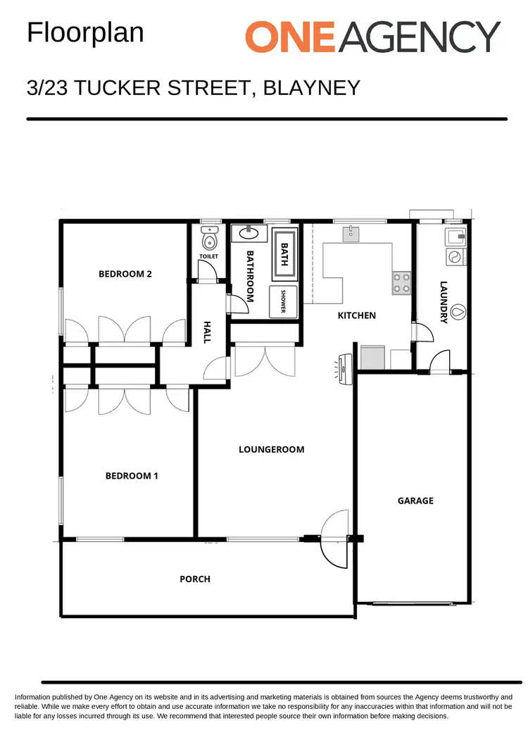 Floorplan of Homely unit listing, 3/23 Tucker Street, Blayney NSW 2799