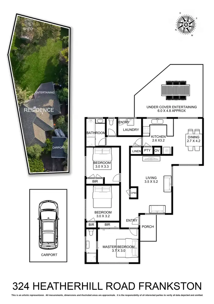 Floorplan of Homely house listing, 324 Heatherhill Road, Frankston VIC 3199