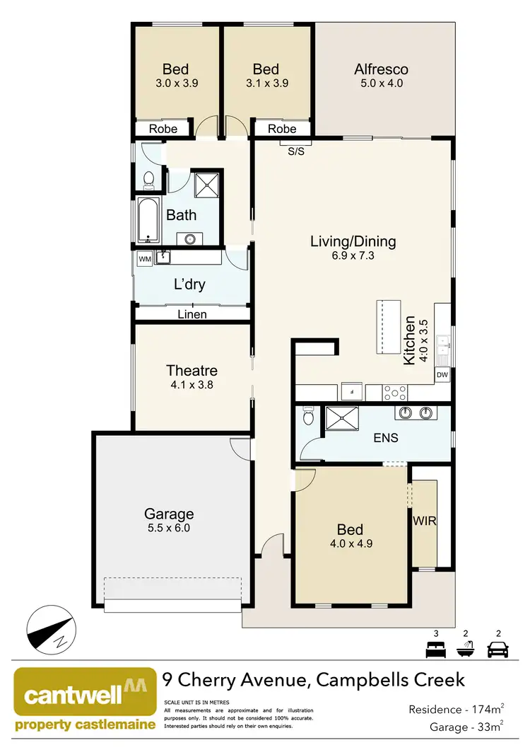 Floorplan of Homely house listing, 9 Cherry Avenue, Campbells Creek VIC 3451