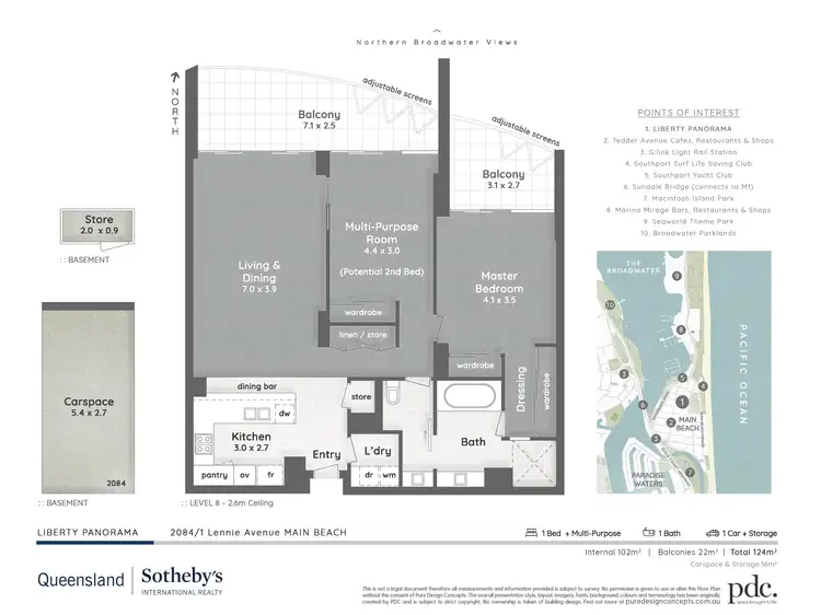 Floorplan of Homely apartment listing, 2084/1 Lennie Avenue, Main Beach QLD 4217