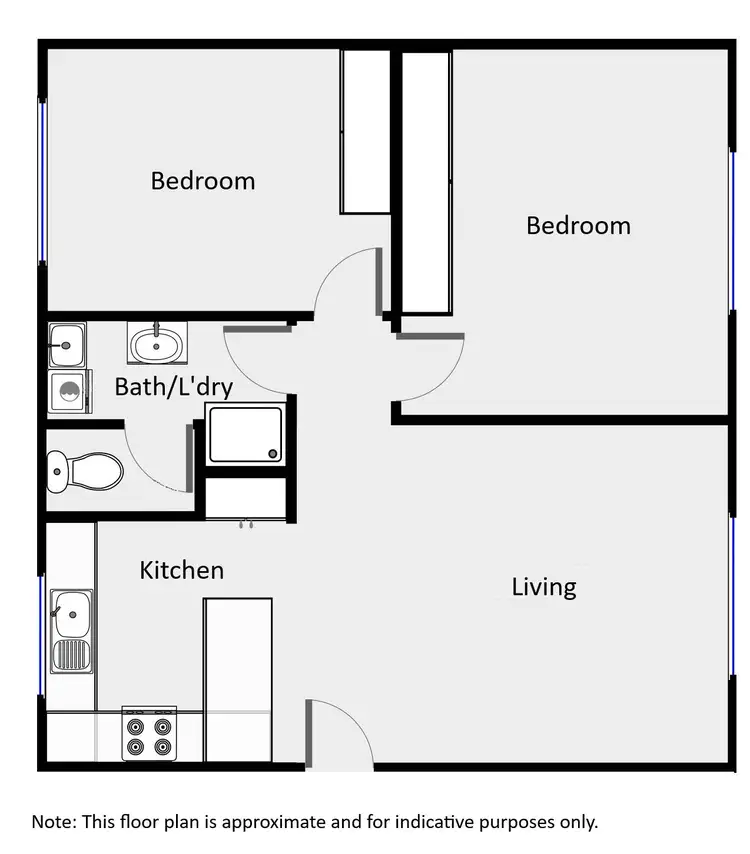 Floorplan of Homely block of units listing, 1-3/732 Fourteenth Street, Mildura VIC 3500