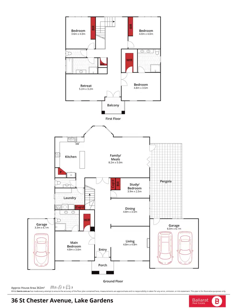 Floorplan of Homely house listing, 36 St Chester Avenue, Lake Gardens VIC 3355