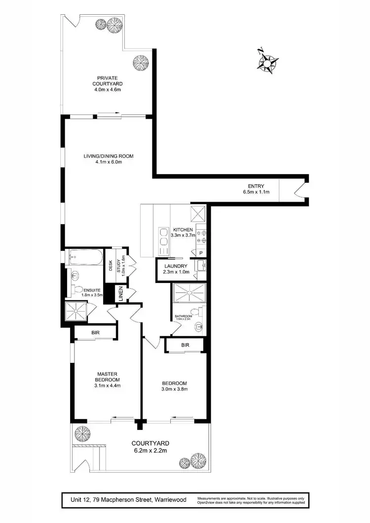 Floorplan of Homely apartment listing, 12/79 MacPherson Street, Warriewood NSW 2102