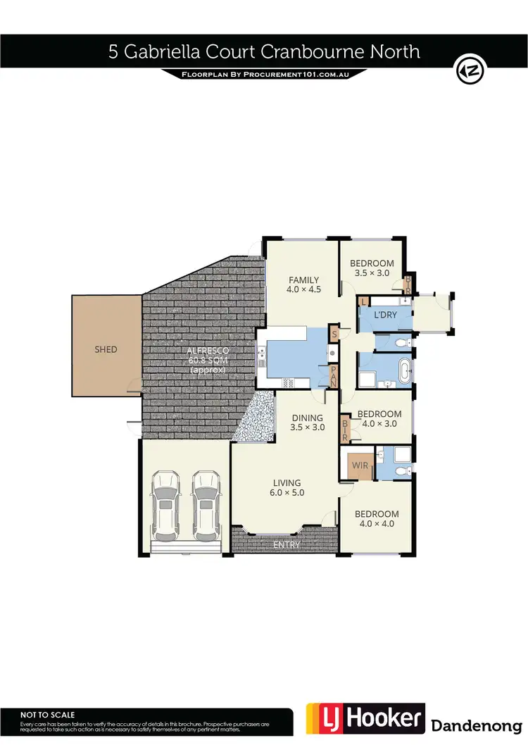 Floorplan of Homely house listing, 5 Gabriella Court, Cranbourne North VIC 3977