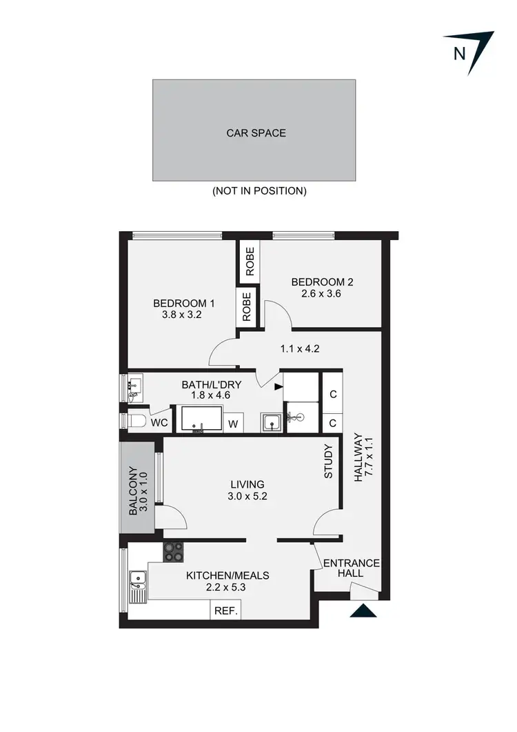 Floorplan of Homely apartment listing, 4/138 Grange Road, Carnegie VIC 3163