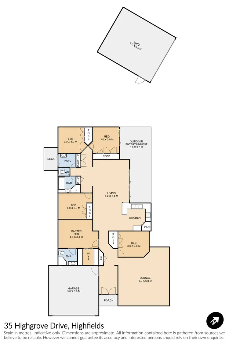 Floorplan of Homely house listing, 35 Highgrove Drive, Highfields QLD 4352