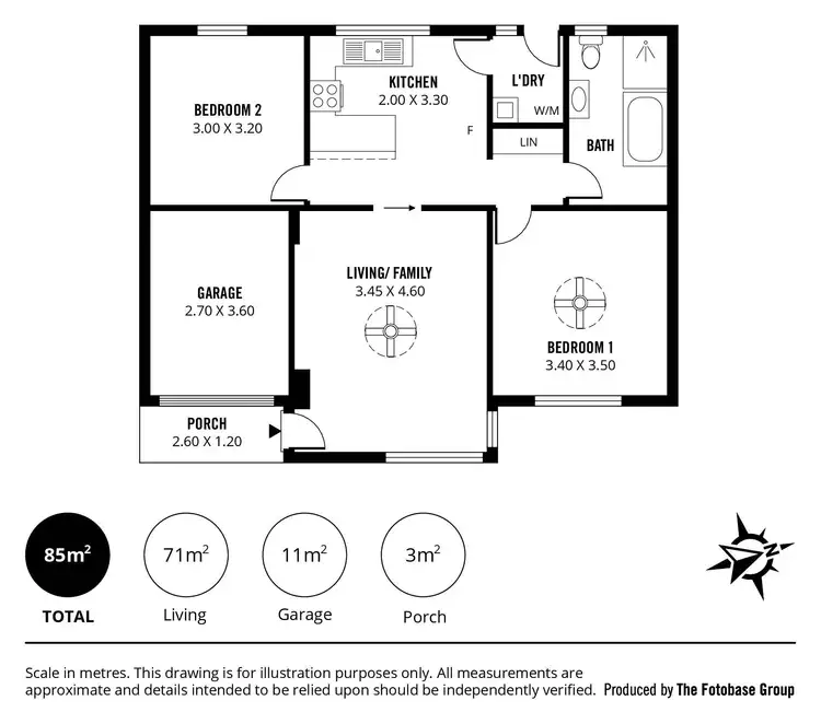 Floorplan of Homely unit listing, 3/3 Melton Street, Somerton Park SA 5044