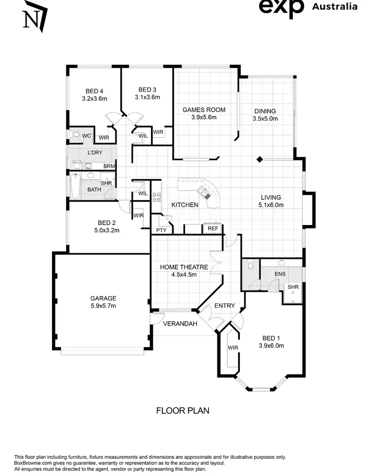 Floorplan of Homely house listing, 31 Camden Way, Meadow Springs WA 6210