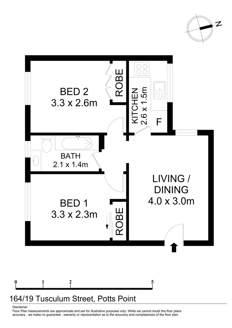 Floorplan of Homely unit listing, 164/19 Tusculum Street, Potts Point NSW 2011