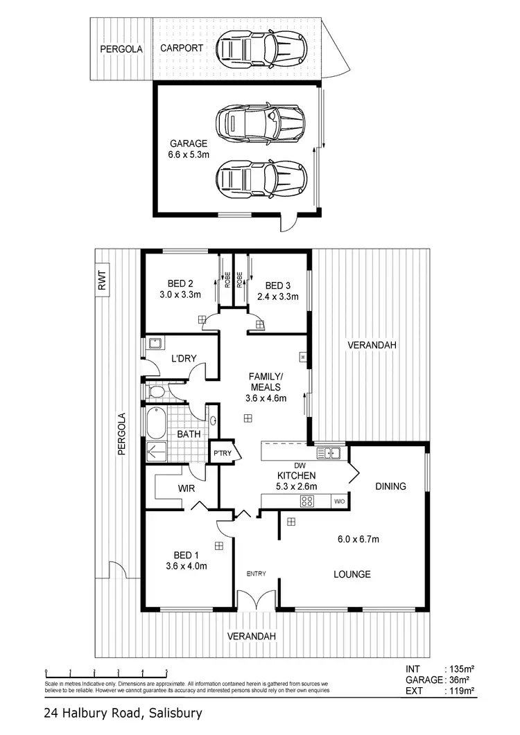 Floorplan of Homely house listing, 24 Halbury Road, Salisbury SA 5108