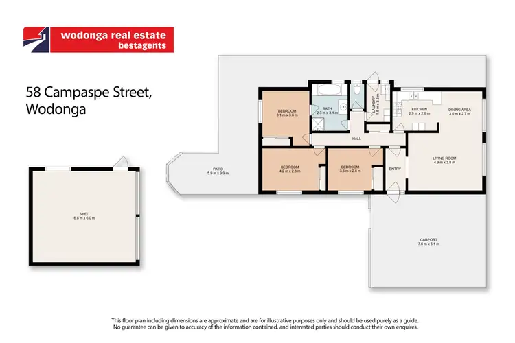Floorplan of Homely house listing, 58 Campaspe Street, Wodonga VIC 3690