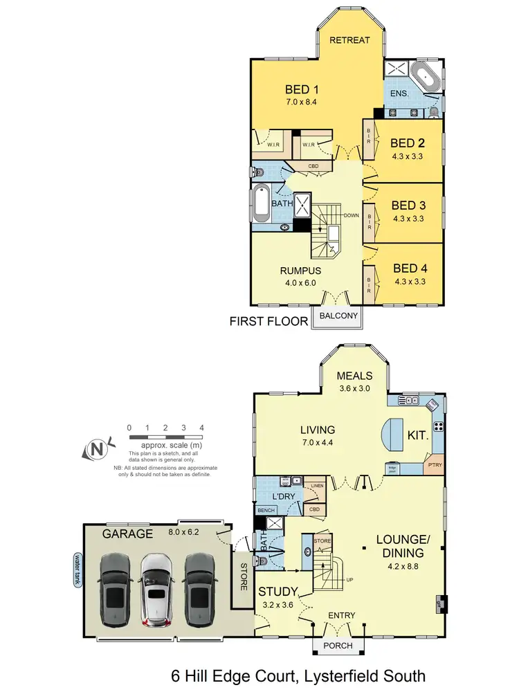Floorplan of Homely house listing, 6 Hill Edge Court, Lysterfield South VIC 3156