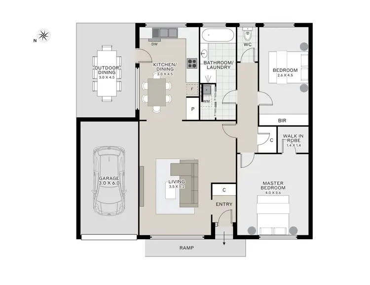 Floorplan of Homely unit listing, 2/14 Casino Rise, Prospect Vale TAS 7250