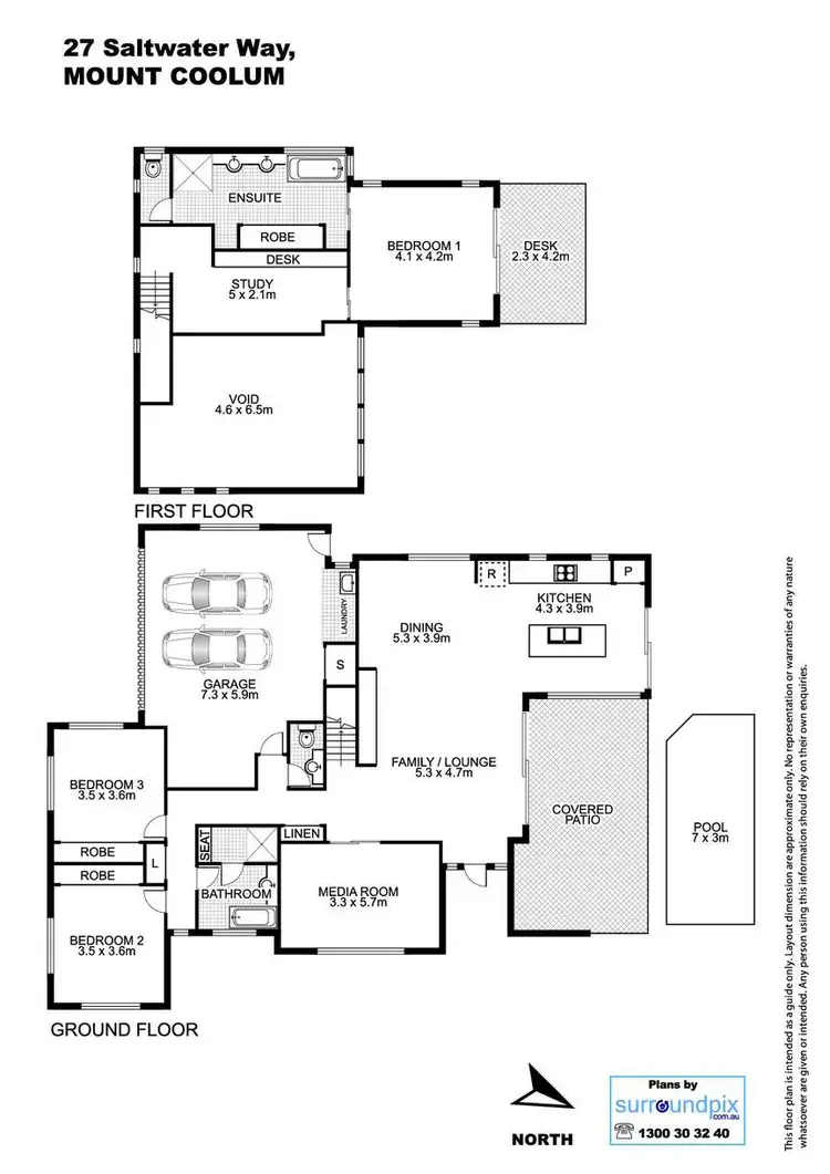 Floorplan of Homely house listing, 27 Saltwater Way, Mount Coolum QLD 4573
