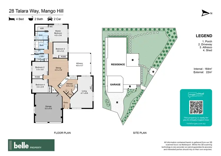 Floorplan of Homely house listing, 28 Talara Way, Mango Hill QLD 4509