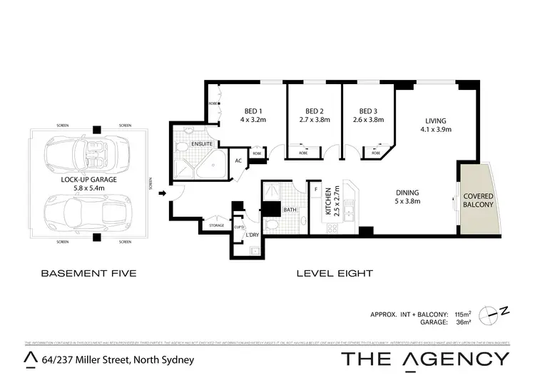 Floorplan of Homely apartment listing, 64/237 Miller Street, North Sydney NSW 2060