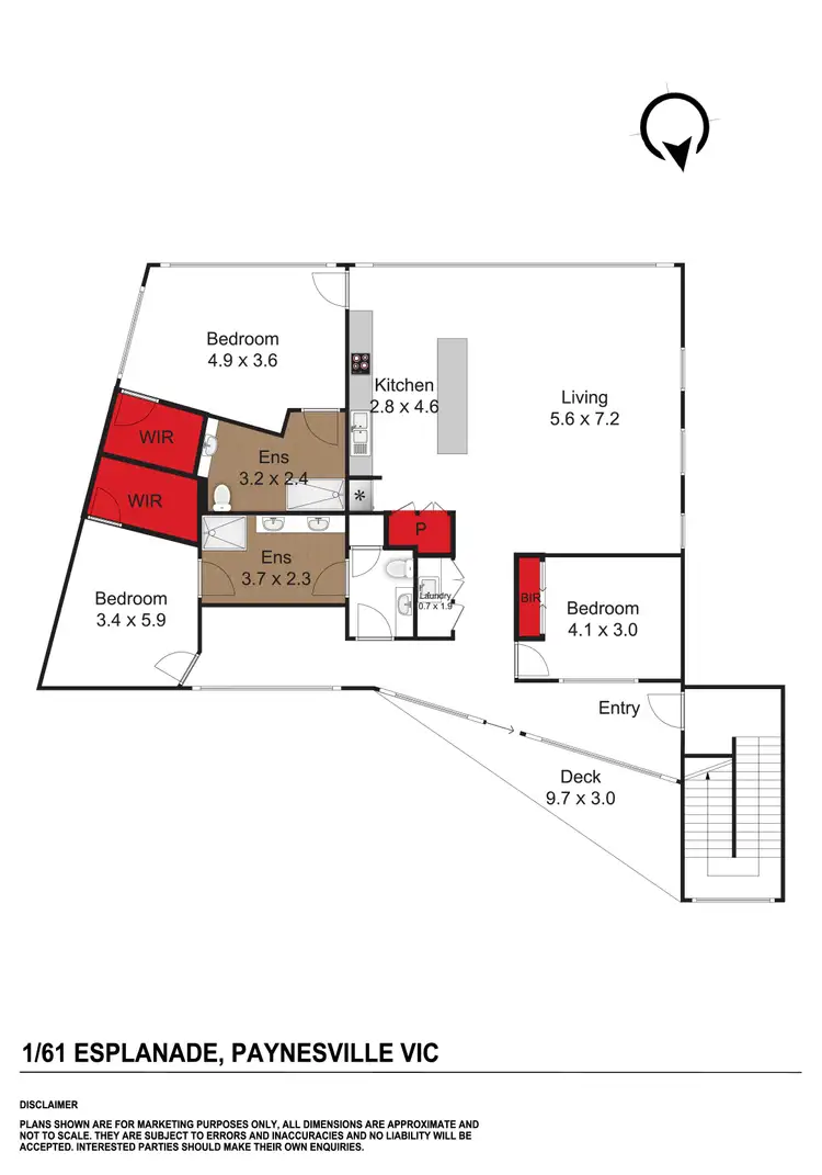 Floorplan of Homely apartment listing, 1/61 Esplanade, Paynesville VIC 3880