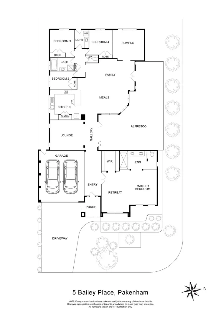 Floorplan of Homely house listing, 5 Bailey Place, Pakenham VIC 3810
