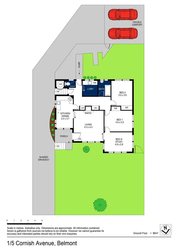 Floorplan of Homely house listing, 1/5 Cornish Avenue, Belmont VIC 3216