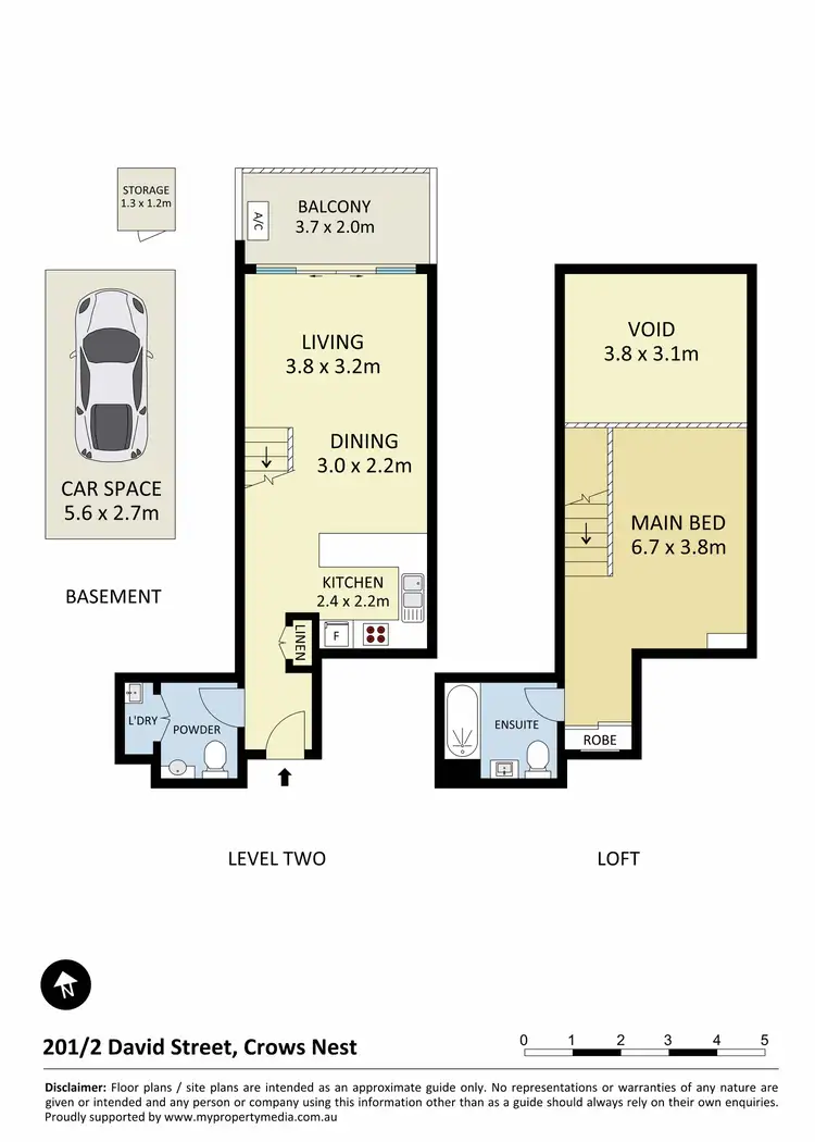 Floorplan of Homely apartment listing, 201/2 David Street, Crows Nest NSW 2065