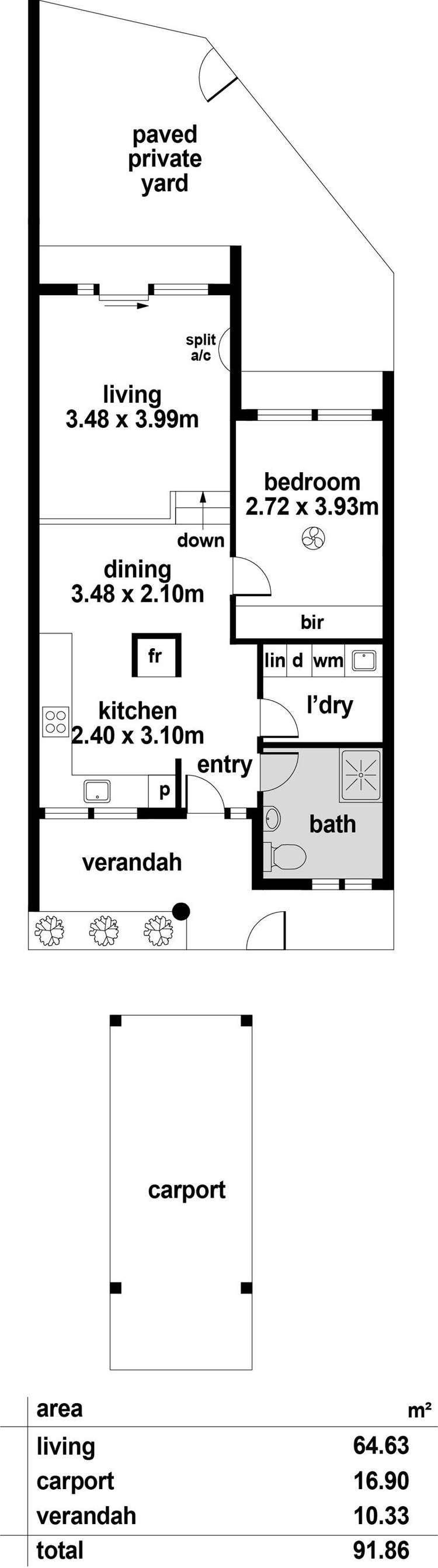 Floorplan of Homely unit listing, 11/78 Wattle Street, Fullarton SA 5063