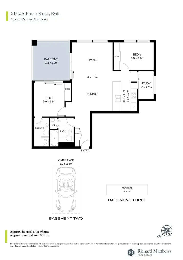 Floorplan of Homely apartment listing, 31/15A Porter Street, Ryde NSW 2112