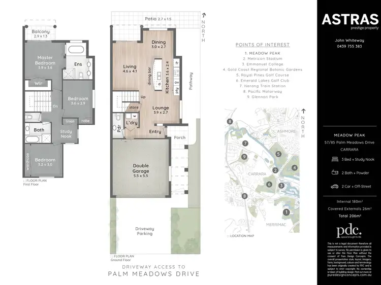Floorplan of Homely townhouse listing, 57/85 Palm Meadows Drive, Carrara QLD 4211