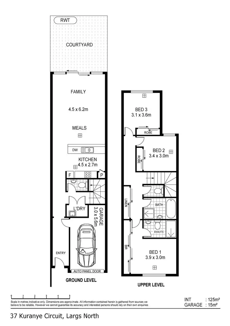 Floorplan of Homely townhouse listing, 37 Kuranye Circuit, Largs North SA 5016