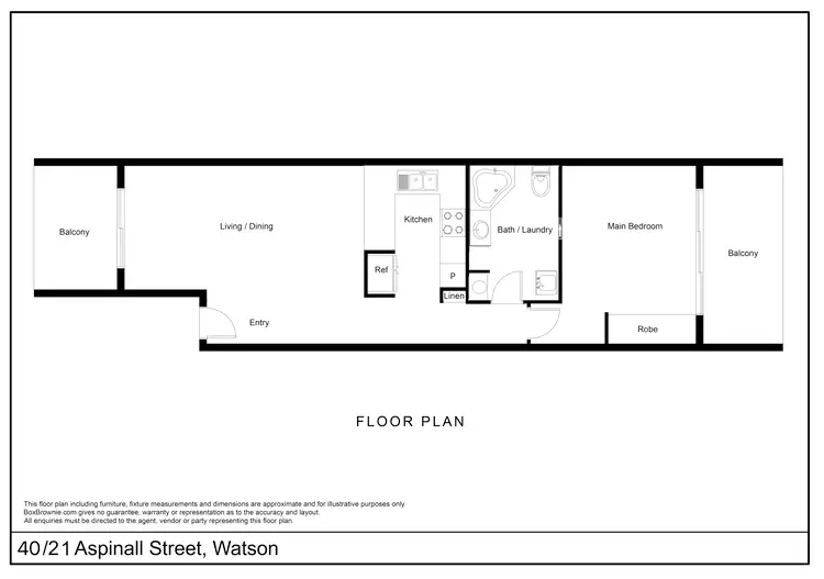 Floorplan of Homely apartment listing, 40/21 Aspinall Street, Watson ACT 2602