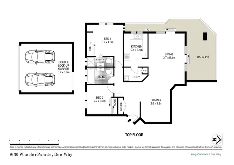 Floorplan of Homely apartment listing, 9/30 Wheeler Parade, Dee Why NSW 2099