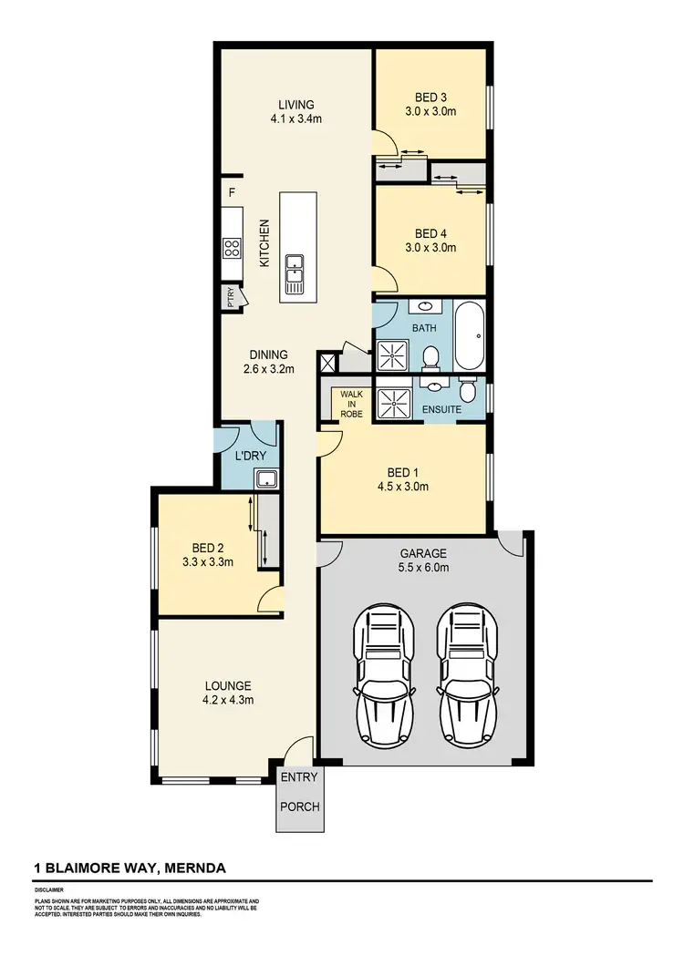 Floorplan of Homely house listing, 1 Blaimore Way, Mernda VIC 3754