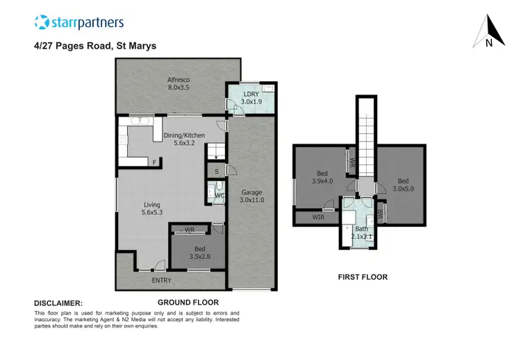 Floorplan of Homely townhouse listing, 4/27 Pages Road, St Marys NSW 2760
