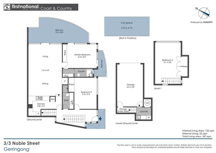 Floorplan of Homely townhouse listing, 3/3 Noble Street, Gerringong NSW 2534